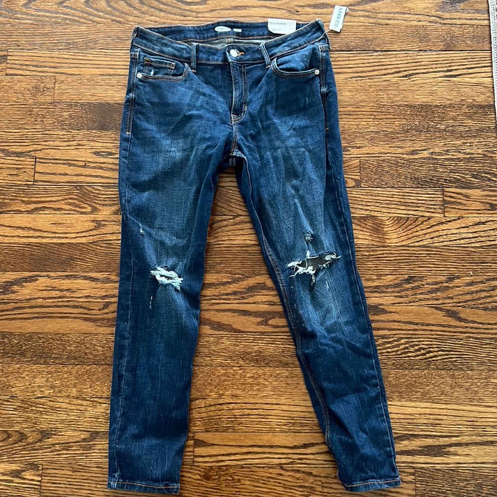 Dark denim distressed  jeans